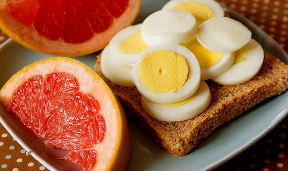 ovos e toranja para a dieta maggi