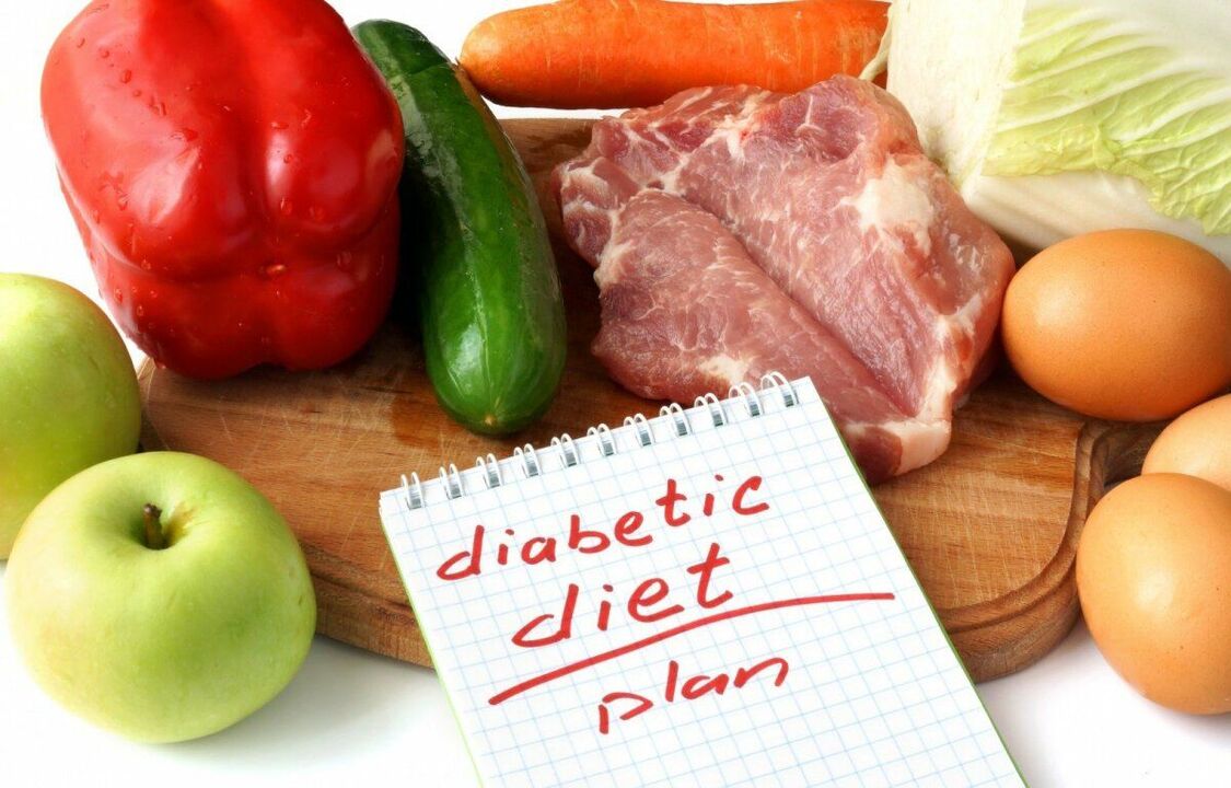 Plano de refeições dietéticas para diabéticos