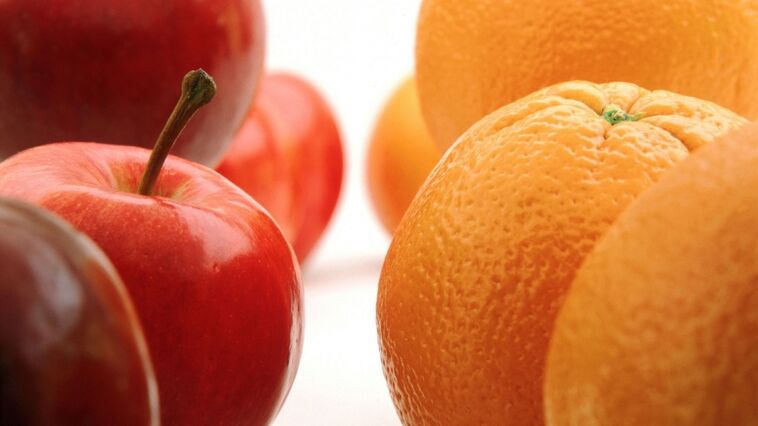 maçãs e laranjas para a dieta japonesa